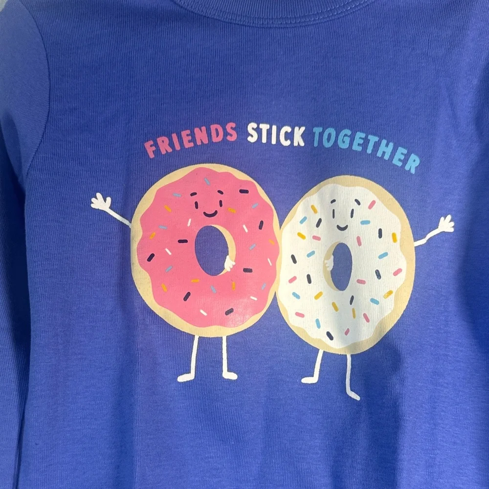 Blue Donut Graphic Pajama Set Size 5